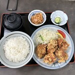 Rakutei - 鳥から揚げ定食　858円