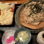 福六十  - アジフライのざる蕎麦セット