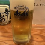 幸寿し - 生ビール（600円込）