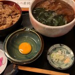 福六十  - 温そば牛丼セット