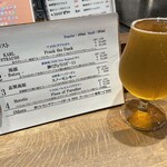 びあマ亀戸 - 今日のタップ4種　写真はアメリカの〝ダブルIPA“ レギュラーサイズ1400円。