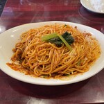 中国家庭料理 楊 - 汁なし坦々麺(玉子スープ、サラダ、デザート)
            麺大盛
            半ライス
            
            混ぜ後