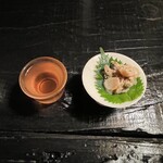 はまぐり屋 - 〈はまぐり尽しコースの内容〉
                                　①食前酒（車の為アセロア）＋はまぐりの肝（大葉）