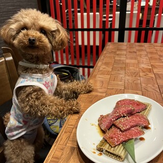 土日祝限定。愛犬入店OK！一緒に焼肉を楽しめます（１F席）