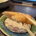 Kimboshi - 季節の一品 3点盛り カマンベールの燻製、蟹クリームの春巻き、鶏胸肉の香草焼き（コース内）評価＝◎：蟹クリームの春巻き