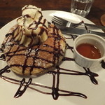 チョコとバナナのパンケーキ