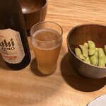 焼鳥 みずき - ノンアルと付け出しの枝豆