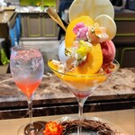 Patisserie & Chocolat Bar Del'Immo - ■Premium Parfait Sunset peach(R5.8/25～)
                        ・前菜：マスカルポーネのアイス ～チュイール添え～
                        ・ドリンク：夕焼けのモクテル