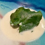 セルサルサーレ - 牡蠣とシャンパンのソース オカワカメ もずく 海ぶどう