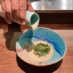 セルサルサーレ - 牡蠣とシャンパンのソース オカワカメ もずく 海ぶどう