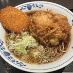 Soba Dainingu Rinya - 海鮮かき揚げそば、コロッケトッピング