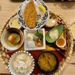 とんかつ和食　武蔵総本店 - アジフライかご膳¥1,628(税込)