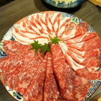 しゃぶしゃぶ 吟半 お台場店 - 国産特上ロース&鹿児島県産六白黒豚