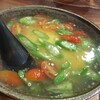 野菜居酒屋 いたぎ家 - だし巻き玉子〜おくらとトマトの柚子胡椒あんかけ