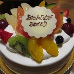 焼鳥・元気 - 誕生日のケーキ（特別持込み）