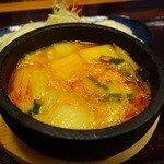 ひろき庵 - 石焼キムチチゲ鍋風つけ汁うどん