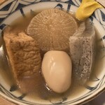 肉うどんの丸十 - おでん4種盛り合わせ