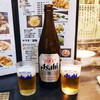 Nihonshu Yakitori Izakaya Sumibiyaki Dokoro Shiroya - まずは生ビールで乾杯