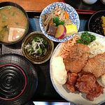 Oshokuji Dokoro Mitsuoka - ミックスフライ定食（から揚げ）
