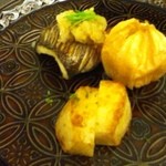 日本料理 晴山 - かますを金山寺味噌とおろしを和えたもので。鬼灯もあま〜い！