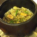 日本料理 晴山 - 茸と明太子の炊き込み