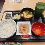 なか卯 - こだわり卵の納豆朝食［340円］