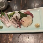 魚Bar 一歩 - お刺身の5種盛り合わせ　おすすめ！