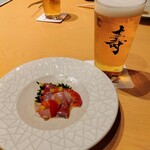 別邸 壽 - 前菜　ヒラマサのカルパッチョ
