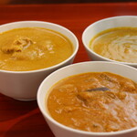 You can choose the spiciness of the curry from 5 levels: ① Sweet ② Slightly spicy ③ Medium spicy ④ Dry ⑤ Very spicy