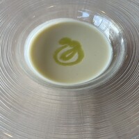 特選近江牛レストラン ティファニー - かぼちゃの冷製ポタージュスープ。濃厚な味。とても美味しかった。