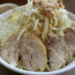 ラーメン荘 これが好きだから - 塩和え麺(300g.ニンニク.ヤサイ.アブラ)