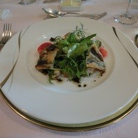 レストラン シェ・オカ - 穴子の燻製サラダ　無花果とトマトのマリネ添え