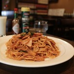 タピオラ - ナポリタンスパゲッティ  と  ヨーグルト