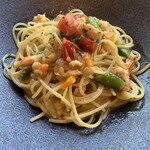 アダージオ - Ａコース「鮮魚介の煮込みと紅ズワイガニのスパゲティーニ アンチョビ風味」