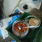 池内うどん店 - この粗切り唐辛子がムチャ辛～