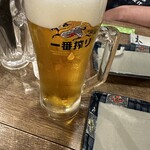 磯丸水産 - 生ビール＠385