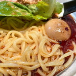 麺 やまらぁ - 冷やし担々麵 ツルシコ太麺がいっそう締まって美味しいです