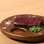 Fresh thick-sliced liver, instantly "seared"