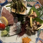 晴れたり曇ったり - 刺盛り　なんとウニが