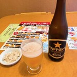 和風レストランまるまつ - ビールとお通し