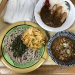 相州そば - おろしそばトッピングかき揚げ+ミニカツカレーセット、940円