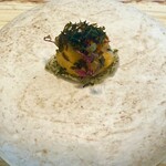 レミニセンス - アオサ煎餅に雲丹