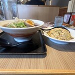 Mendo Koro Morigen - 半チャーハン定食、中華そば味玉入り1133円