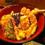 手打ちそば処 淡淡 - 天丼ボリュームあり