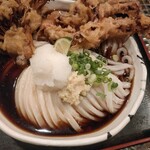 たけうちうどん店 - 舞茸とゲソ天ぶっかけ（大盛り麺1000ｇ）