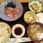 たかむら - おまかせ定食（お刺身、2010.10）