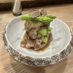 遊菜酒家 なかむら - 豚ロースとアスパラ