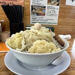 Ramen A Kanuma - ラーメン[麺硬め,野菜増し,ニンニク増し増し,しょうが増し](麺量300g,野菜450g)