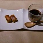 喜臨軒 - ランチのデザート　プアール茶のブリュレ