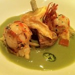 レストラン サンパウ - 車海老とアーティチョーク